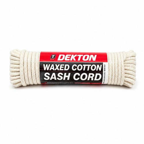 Waxed cotton sash cord braided - waxed,